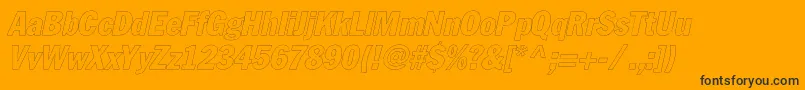 FagotcondoutlinecItalic Font – Black Fonts on Orange Background