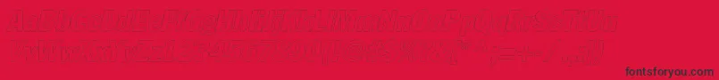 FagotcondoutlinecItalic Font – Black Fonts on Red Background