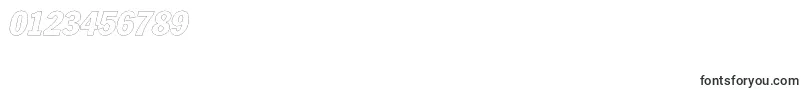 FagotcondoutlinecItalic Font – Fonts for Numbers and Digits