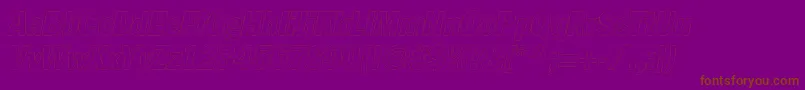 FagotcondoutlinecItalic-fontti – ruskeat fontit violetilla taustalla