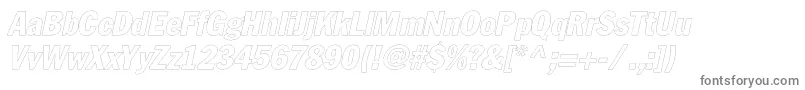 FagotcondoutlinecItalic-Schriftart – Graue Schriften
