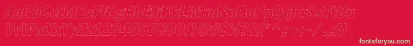 FagotcondoutlinecItalic Font – Green Fonts on Red Background