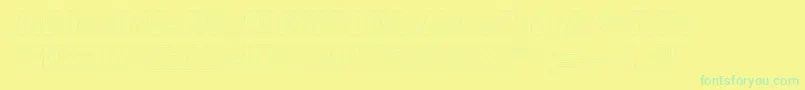 Police FagotcondoutlinecItalic – polices vertes sur fond jaune