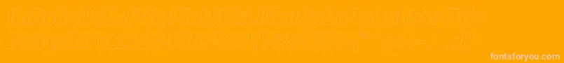 FagotcondoutlinecItalic-fontti – vaaleanpunaiset fontit oranssilla taustalla