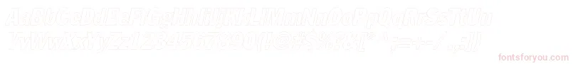 フォントFagotcondoutlinecItalic – ピンクのフォント