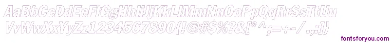 Шрифт FagotcondoutlinecItalic – фиолетовые шрифты