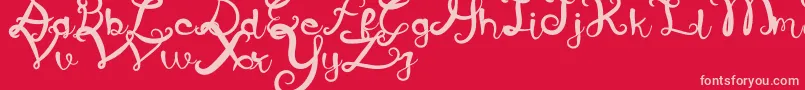 BlueBerry Jam Free For Personal Use Font – Pink Fonts on Red Background