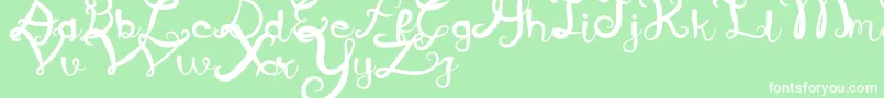 BlueBerry Jam Free For Personal Use Font – White Fonts on Green Background