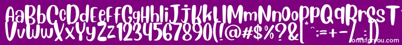 Blueberry Regular Font – White Fonts on Purple Background