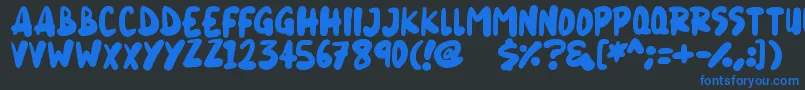 Blueberry Font – Blue Fonts on Black Background