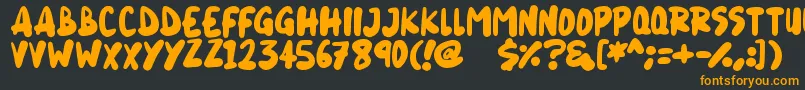 Blueberry Font – Orange Fonts on Black Background