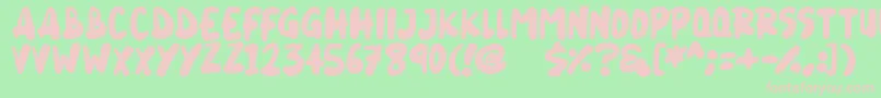 Blueberry Font – Pink Fonts on Green Background
