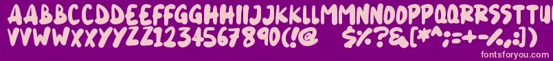 Blueberry Font – Pink Fonts on Purple Background