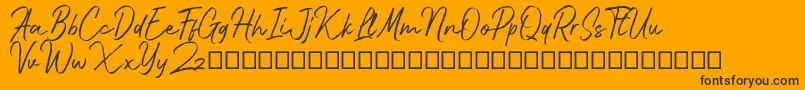 Bluehill Font – Black Fonts on Orange Background