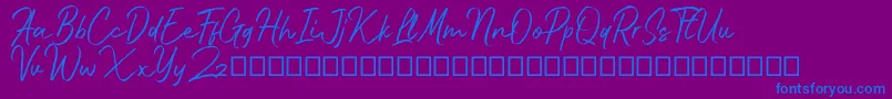 Więcej informacji o czcionce Bluehill Czcionka Bluehill – niebieskie czcionki na fioletowym tle
