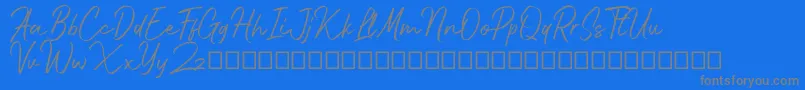 Bluehill-Schriftart – Graue Schriften auf blauem Hintergrund