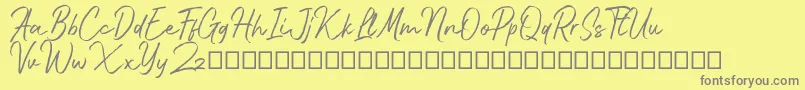 Bluehill Font – Gray Fonts on Yellow Background