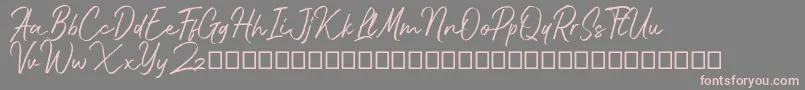 Bluehill-Schriftart – Rosa Schriften auf grauem Hintergrund