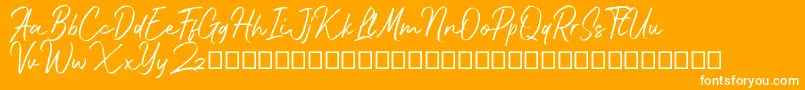 Bluehill Font – White Fonts on Orange Background