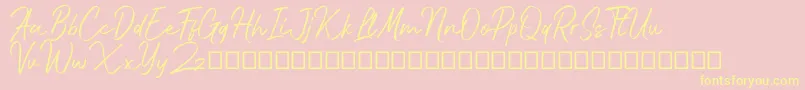 More about Bluehill Font Bluehill Font – Yellow Fonts on Pink Background