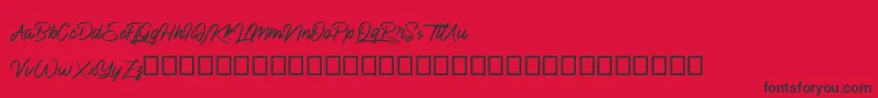 BlueKing Font – Black Fonts on Red Background