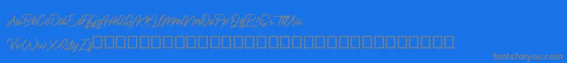 BlueKing-Schriftart – Graue Schriften auf blauem Hintergrund