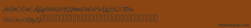 Czcionka BlueKing – czarne czcionki na brązowym tle