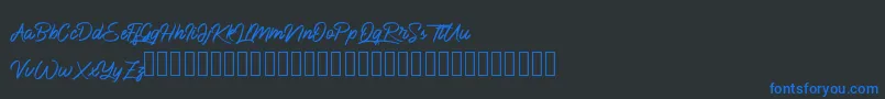 BlueKing Font – Blue Fonts on Black Background