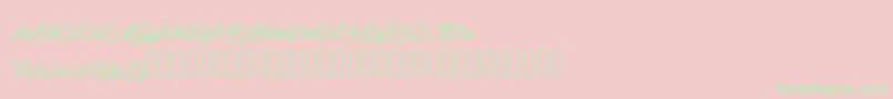 BlueKing Font – Green Fonts on Pink Background