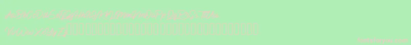 BlueKing Font – Pink Fonts on Green Background