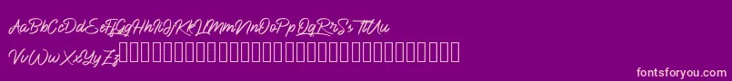 BlueKing Font – Pink Fonts on Purple Background