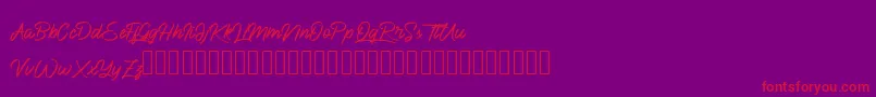 BlueKing Font – Red Fonts on Purple Background