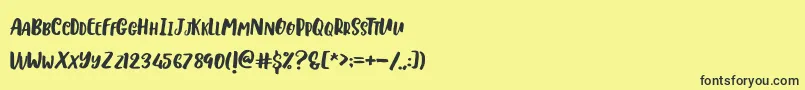 bLuemoTion Font – Black Fonts on Yellow Background