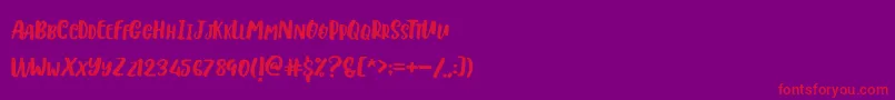 bLuemoTion Font – Red Fonts on Purple Background