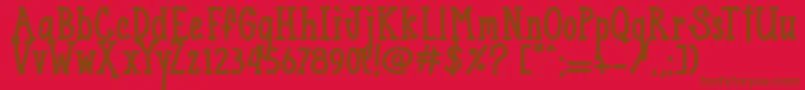 Blueno Chocolate   Font – Brown Fonts on Red Background