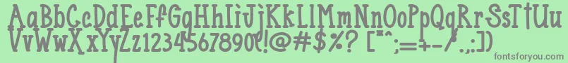 Blueno Chocolate   Font – Gray Fonts on Green Background