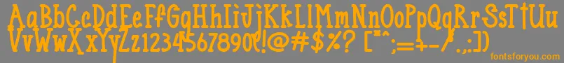 Blueno Chocolate   Font – Orange Fonts on Gray Background