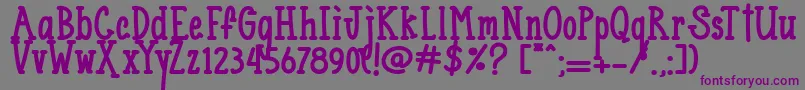 Blueno Chocolate   Font – Purple Fonts on Gray Background