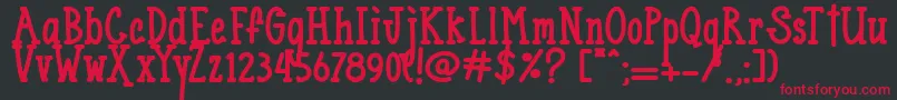 Blueno Chocolate   Font – Red Fonts on Black Background
