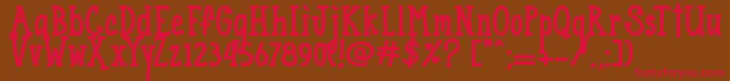 Blueno Chocolate   Font – Red Fonts on Brown Background