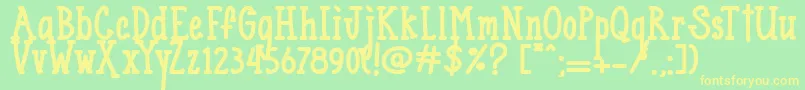 Blueno Chocolate   Font – Yellow Fonts on Green Background