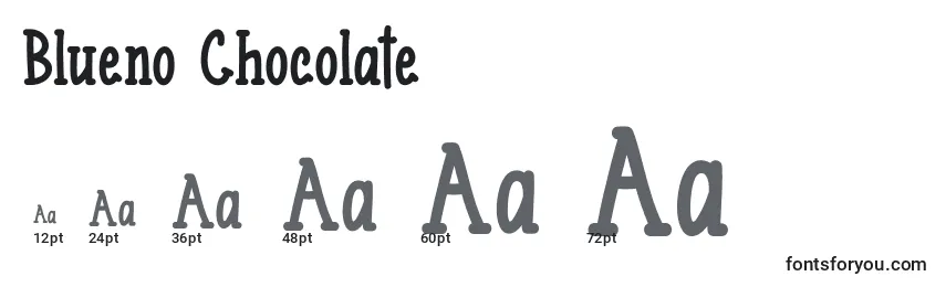 Blueno Chocolate   Font Sizes