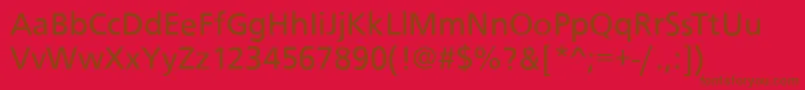 FrontpageRegular Font – Brown Fonts on Red Background