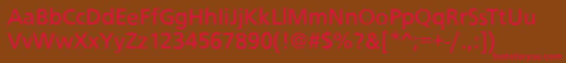 FrontpageRegular Font – Red Fonts on Brown Background