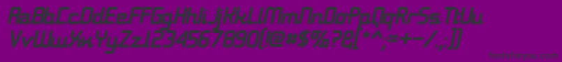 11s0blti-Schriftart – Schwarze Schriften auf violettem Hintergrund