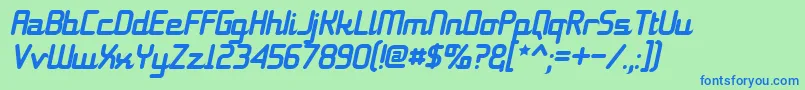 11s0blti Font – Blue Fonts on Green Background