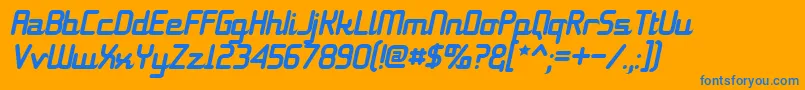 11s0blti Font – Blue Fonts on Orange Background