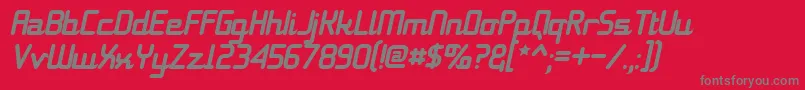 11s0blti Font – Gray Fonts on Red Background