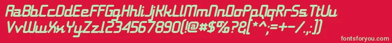 11s0blti Font – Green Fonts on Red Background