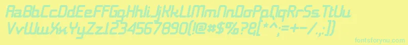 11s0blti Font – Green Fonts on Yellow Background